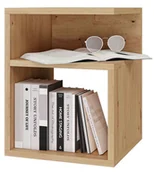 Szafki nocne - Lumarko Szafka Nocna Stolik Komoda Sypialnia Tini Dąb Artisan - miniaturka - grafika 1