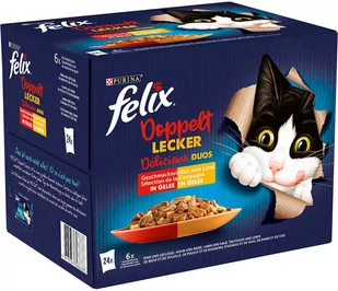 Felix Fantastic 2 smaki (So gut...), 24 x 85 g - Mięsny mix - Mokra karma dla kotów - miniaturka - grafika 1