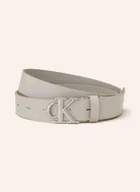 Paski - Calvin Klein Pasek Skórzany beige - miniaturka - grafika 1