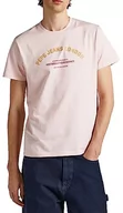 Koszulki męskie - Pepe Jeans Koszulka męska Waddon, Różowy (Spritzer), S - miniaturka - grafika 1