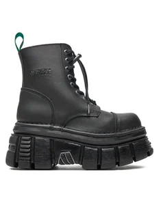 NEW ROCK Glany M-NEWMILI083-VS2 Czarny - Glany damskie - miniaturka - grafika 1