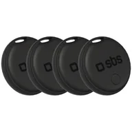 Lokalizatory GPS - Lokalizator SBS TEFINDTAGAPGO4SET Czarny (4 szt.) - miniaturka - grafika 1