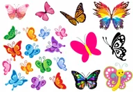 Zabawki kreatywne - TATUAŻE ZMYWALNE DLA DZIECI MOTYLE SMOKA DUŻO GRAFIK - miniaturka - grafika 1