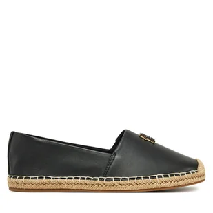 Espadryle Tommy Hilfiger Th Logo Leather Espadrille FW0FW08540 Czarny - Espadryle damskie - miniaturka - grafika 1