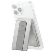 Inne akcesoria audio-wideo - UNIQ Heldro ID magnetyczny portfel z podpórką i opaską szary/chalk grey - miniaturka - grafika 1