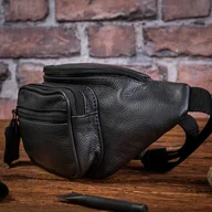 Nerki - Duża Nerka Męska Skórzana Czarna na Dokumenty Belveder N3 - miniaturka - grafika 1