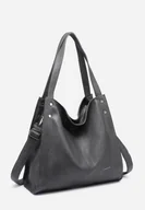 Torebki damskie - Pojemna Torebka Shopperka Damska na Ramię LUIGISANTO Format A4 Szara - miniaturka - grafika 1