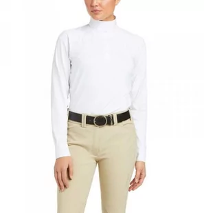 Ariat Bluzka konkursowa damska AUBURN LS SHOW SS21 - white - Koszulki jeździeckie - miniaturka - grafika 1