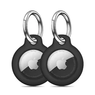 Pozostałe akcesoria do telefonów - Brelok TECH-PROTECT Rough Apple Airtag Czarny (2 szt.) - miniaturka - grafika 1