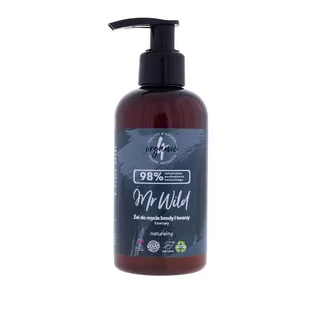 4organic Mr Wild żel do mycia brody i twarzy kawowy 200ml - Kosmetyki i akcesoria do pielęgnacji brody - miniaturka - grafika 1