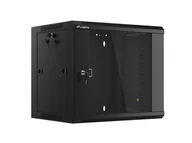 Szafy rack - Szafa instalacyjna lanberg rack wisząca 19" 9u 450 drzwi szklane czarna (złożona)) - miniaturka - grafika 1