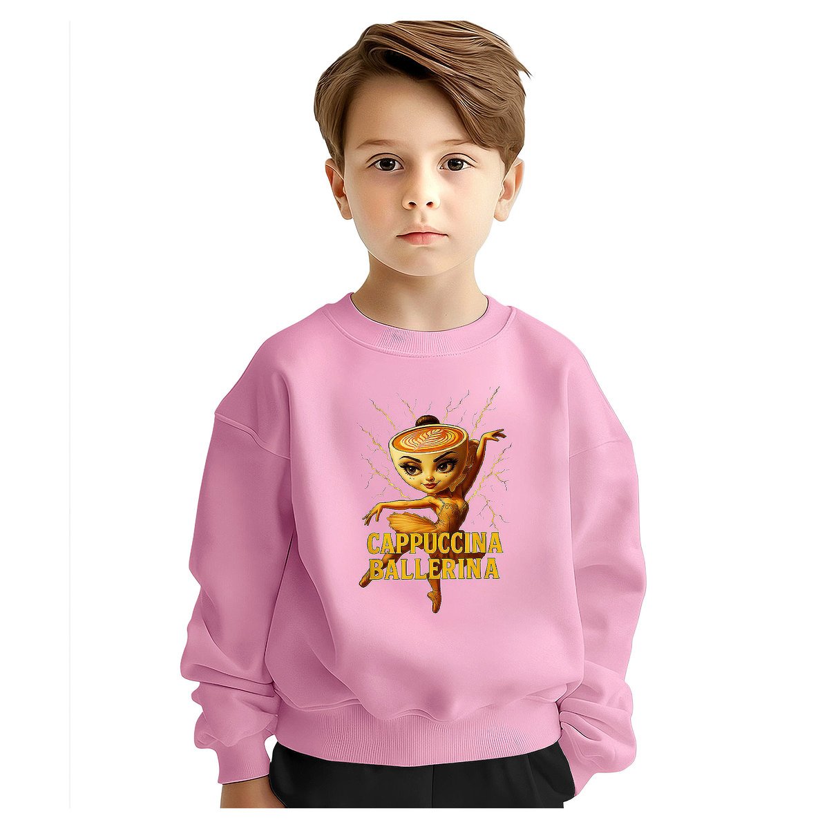 BLUZA DZIECIĘCA BRAINROT CAPPUCCINA BALLERINA 104 DLA DZIEWCZYNKI