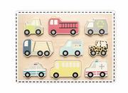 Puzzle - Jabadabado Drewniane puzzle pojazdy T202 - miniaturka - grafika 1