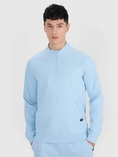 4F Bluza dresowa nierozpinana bez kaptura męska - niebieska S - Bluzy męskie 4F Bluza dresowa nierozpinana bez kaptura męska - niebieska S - Bluzy męskie - miniaturka - grafika 1