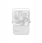 Wentylatory - Wentylator / wiatrak biurkowy z regulowaną podstawką HX-122 biały - miniaturka - grafika 1