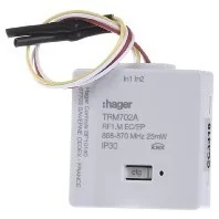 Hager Polo KNX RF quicklink 2-kanałowe wejście przyciskowe na baterie jasnoszary TRM702A - Gniazdka elektryczne - miniaturka - grafika 1