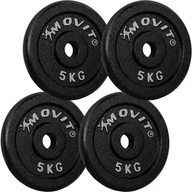 Hantle i ciężarki - MOVIT® 4x waga 5,0 kg, żeliwo - miniaturka - grafika 1