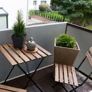 Parasole ogrodowe - Livin'outdoor Osłona balkonowa, szara, 90x500 cm - miniaturka - grafika 1