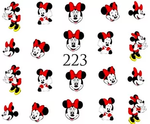 Naklejki wodne na paznokcie MYSZKA MIKI - 223 - Sztuczne paznokcie i akcesoria - miniaturka - grafika 1