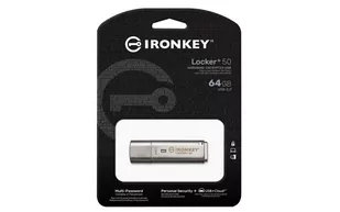 Pendrive, KINGSTON, IronKey Locker + 50 64GB (IKLP50/64GB) - Pendrive - miniaturka - grafika 1