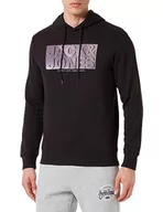 Bluzy męskie - JACK & JONES Męska bluza z kapturem Jjpeter Sweat Hood, czarny, L - miniaturka - grafika 1