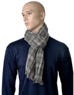 Apaszki i szaliki męskie - BAWEŁNIANY 100% Szalik Szal Męski w Kratę GREG bw4 - miniaturka - grafika 1