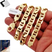 Łańcuszki - Złoty Łańcuszek Męski Gucci Pełny 9 Mm Pr. 925+585 - miniaturka - grafika 1