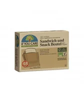 Folia, papier śniadaniowy, serwetki - If You Care If you Care Sandwich i wstrzymywaniem Snack worek 100% wybielany do chleba, wanderj palatynat) itp., 2er Pack (2 X 48 sztuk) 480093 - miniaturka - grafika 1