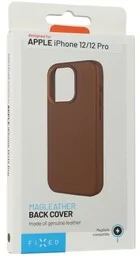 Fixed Etui MagLeather do iPhone 12 / 12 Pro, brązowe - Etui i futerały do telefonów - miniaturka - grafika 1