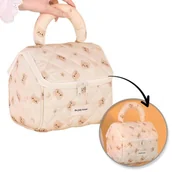 Lusterka do makijażu - Kosmetyczka rozkładana elegancka kuferek pikowana BEAR KS131K - miniaturka - grafika 1