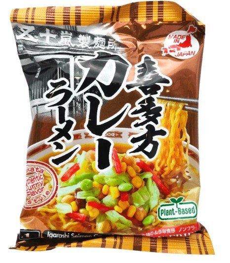 PLANT-BASED RAMEN KITAKATA CURRY - RAMEN Z BULIONEM O SMAKU CURRY, IGARASHI 110g