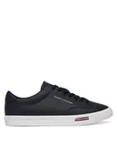 Trampki męskie - Tommy Hilfiger Tenisówki Vulc Core Rwb Long Lace Lth FM0FM05814 Granatowy - miniaturka - grafika 1
