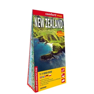 Nowa Zelandia (New Zealand) laminowana mapa samochodowo-turystyczna 1:1 000 000 - Opracowanie zbiorowe - książka - Przewodniki - miniaturka - grafika 1
