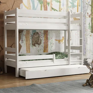 Łóżko piętrowe białe dla dzieci White Loft - Szafy i szafki dla dzieci - miniaturka - grafika 1