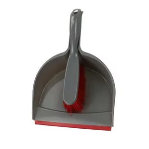 Toro Miotełka i szufelka z gumową listwą,  szary - Miotły, szufle, mopy - miniaturka - grafika 1