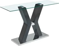 Konsole i sekretarzyki - DKD Home Decor Konsola DKD Home Decor Czarny szkło hartowane Drewno MDF 120 x 40 x 76 cm - miniaturka - grafika 1