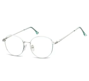 Okulary zerówki korekcyjne Lenonki 900B srebrno-jasnoniebieskie - Okulary korekcyjne, oprawki, szkła - miniaturka - grafika 1