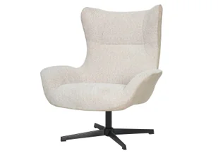 Fotel Obrotowy Oskar #300 Tapicerowany Jasny Beżowy Teddy Boucle 90X88X101 Cm B 8675 - Fotele - miniaturka - grafika 1