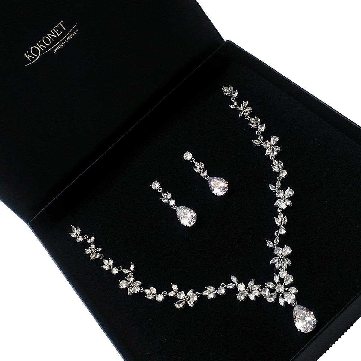 Komplet ślubny FLORAL silver