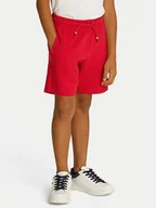 Spodenki damskie - Tommy Hilfiger Szorty sportowe Graphic KB0KB09477 Czerwony Regular Fit - miniaturka - grafika 1