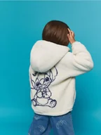 Moda i Uroda OUTLET - Reserved - Kurtka z imitacji baranka Lilo i Stitch - złamana biel - miniaturka - grafika 1