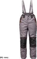 Odzież robocza - CERVA CREMORNE spodnie zimowe - męskie zimowe spodnie z odpinanymi szelkami, 100% poliester - szary 4XL - miniaturka - grafika 1