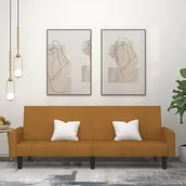 Sofy i kanapy - 2-osobowa kanapa, brązowa, tapicerowana aksamitem Lumarko! - miniaturka - grafika 1