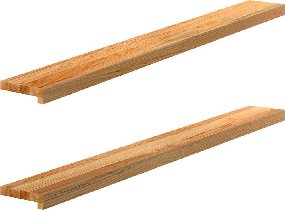 vidaXL vidaXL Parapety 2 szt., jasnobrązowy, 140x15x2 cm, lite drewno dębowe