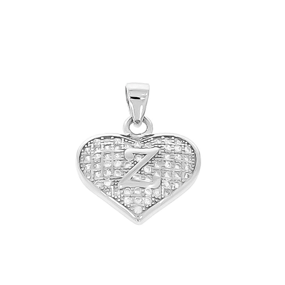 Srebrna zawieszka wisiorek litera literka Z w serduszku pr. 925