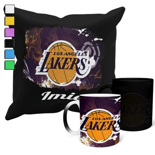 ZESTAW KUBEK MAGICZNY ZMIENIAJĄCY KOLOR + POSZEWKA NBA LA LAKERS+ IMIĘ - Gadżety dla niej i dla niego - miniaturka - grafika 1