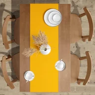 Obrusy i serwetki - Bieżnik na stół żółty plamoodporny bawełniany - miniaturka - grafika 1