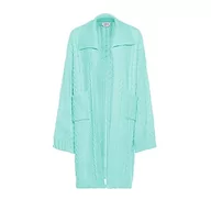 Swetry damskie - Aleva Damski długi kardigan z dzianiny z twistowym swetrem i dużymi klapami, akrylowy, delikatny, miętowy, rozmiar XL/XXL, Delikatna mięta, XL - miniaturka - grafika 1