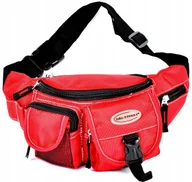 Nerki - CZERWONA SZARA Nerka TURYSTYCZNA Biodrowa SASZETKA NA PAS Sakiewka Torebka - miniaturka - grafika 1