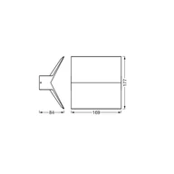 Lampy ogrodowe - OSRAM Kinkiet zewnętrzny LED ENDURA STYLE BAT, aluminiowy / szary / cynkowy, aluminium, nowoczesny - miniaturka - grafika 1